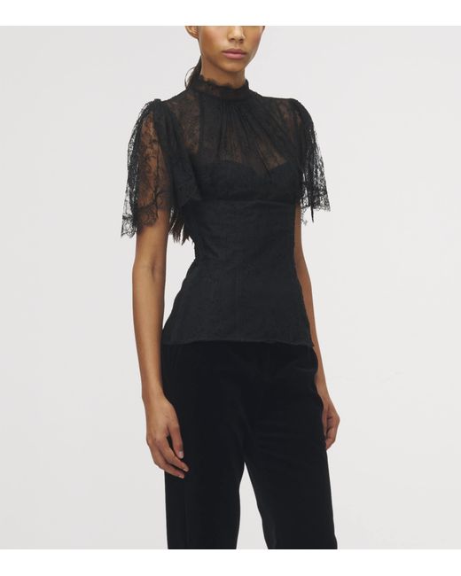 McQueen Black Lace Top