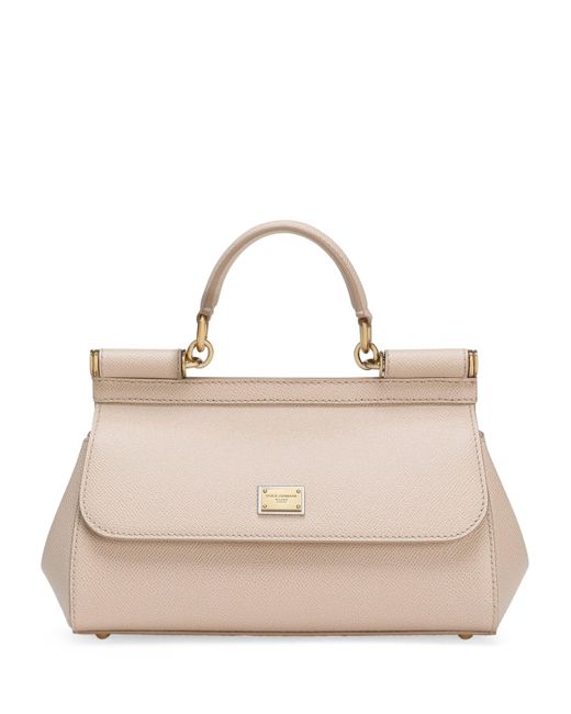 Dolce & Gabbana Natural Leather Sicily Top-Handle Bag