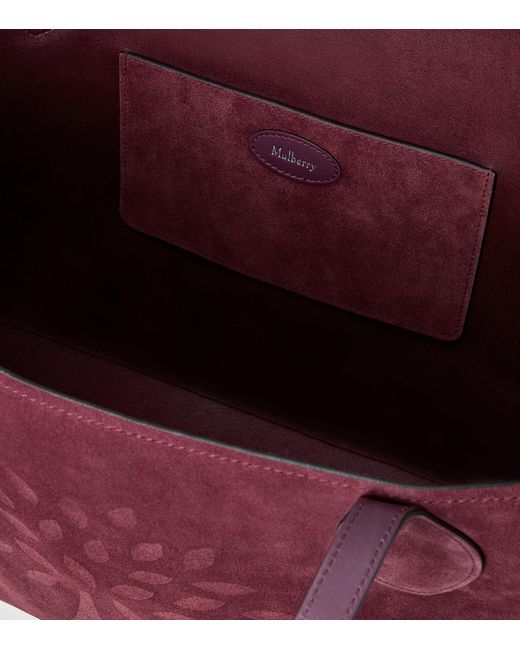 Mulberry Red Suede Tree Tote