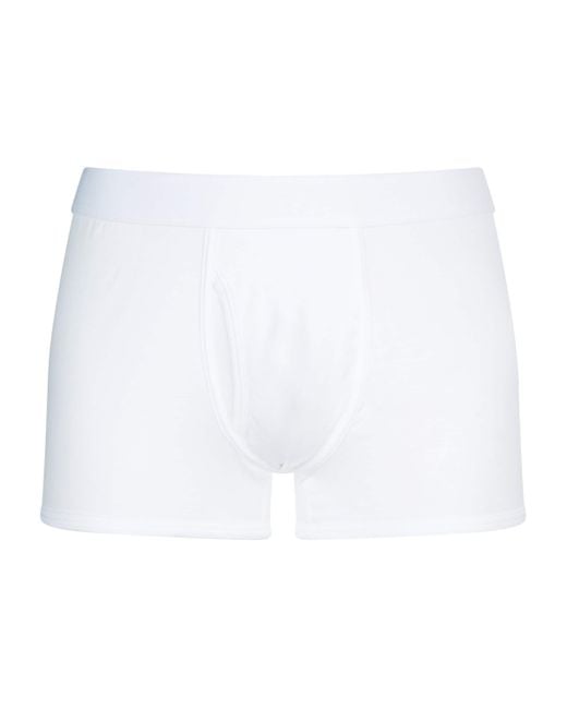Sunspel White Low-Rise Trunks for men