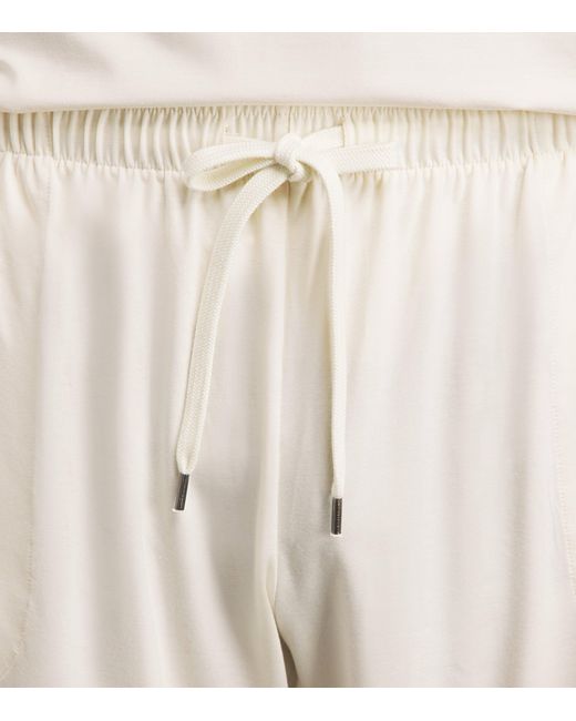 Derek Rose White Basel Lounge Trousers for men