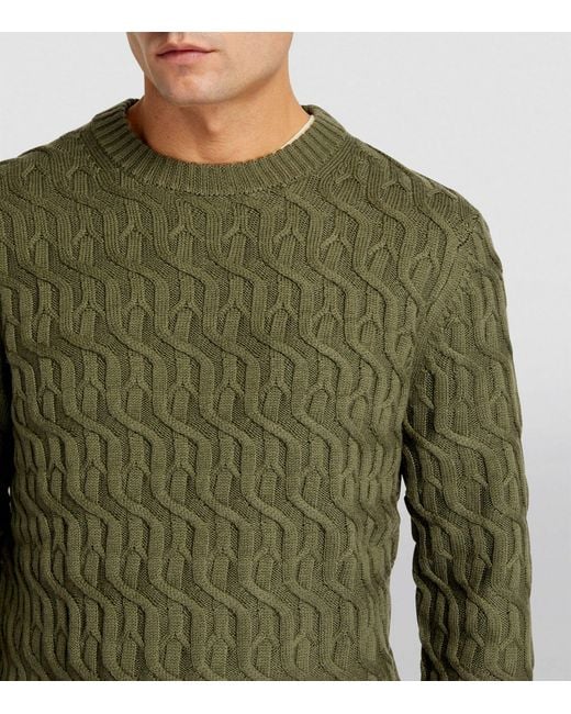 Icebreaker Cable knit Sweater in Green for Men Lyst