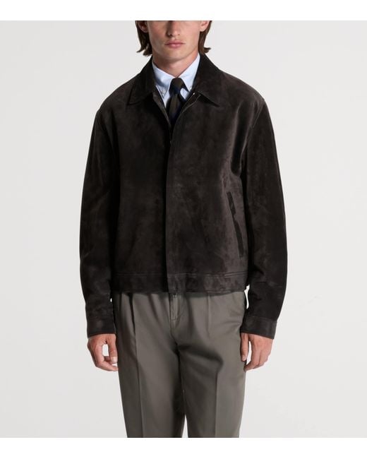 Dunhill Black Suede Jacket for men