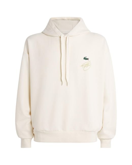 Lacoste White X Novak Djokovic Tennis Heritage Hoodie for men