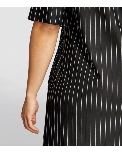 Marina Rinaldi Black Striped Mini Dress
