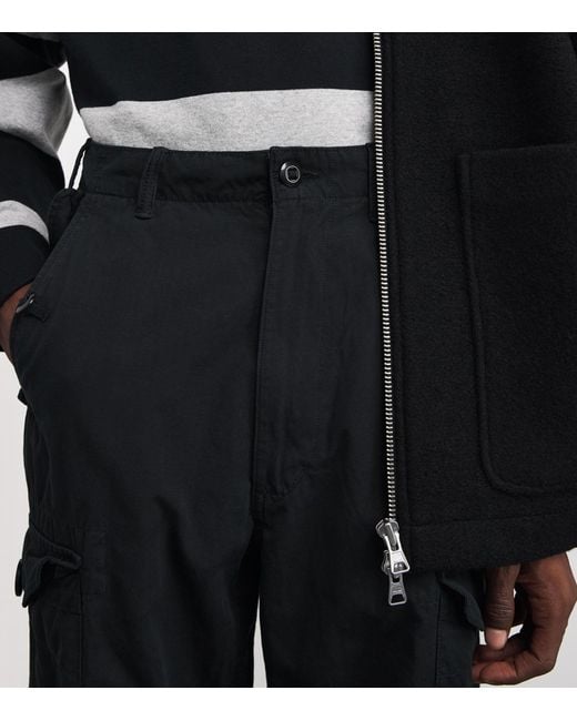 Polo Ralph Lauren Black Ripstop Canvas Cargo Trousers for men