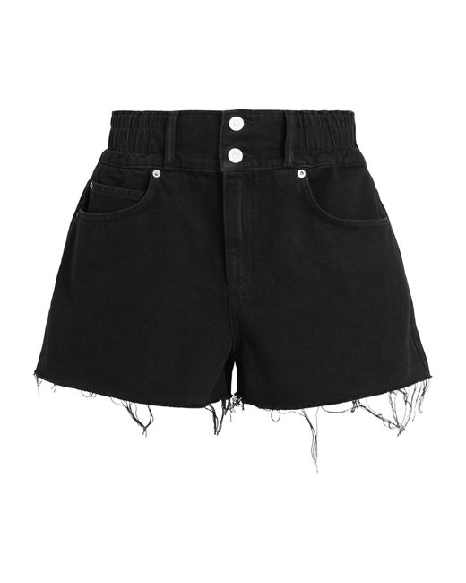 AllSaints Black Raw Edge Hailey Denim Shorts