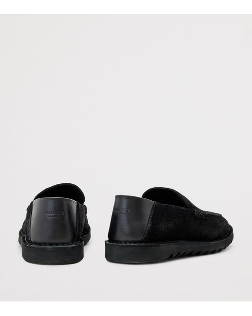 AllSaints Black Suede Slix Loafers for men