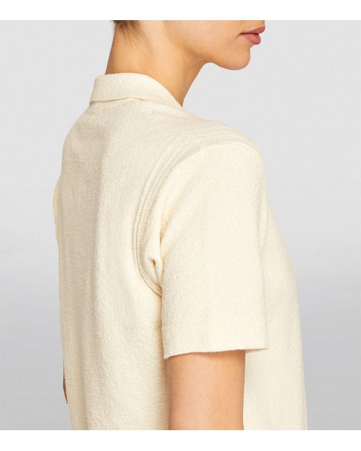 Falke White Bouclé Short-sleeve Sweater