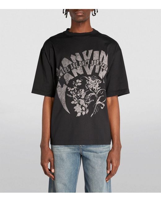 Lanvin Black X Future Graphic Print T-shirt for men