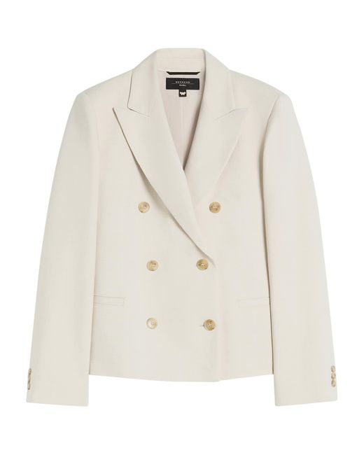 Weekend by Maxmara White Double-Breasted Blazer