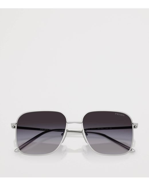 Prada Purple Metal Square Sunglasses