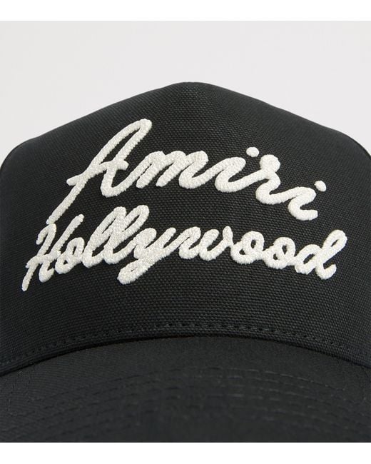 Amiri Black Canvas Hollywood Baseball Cap for men