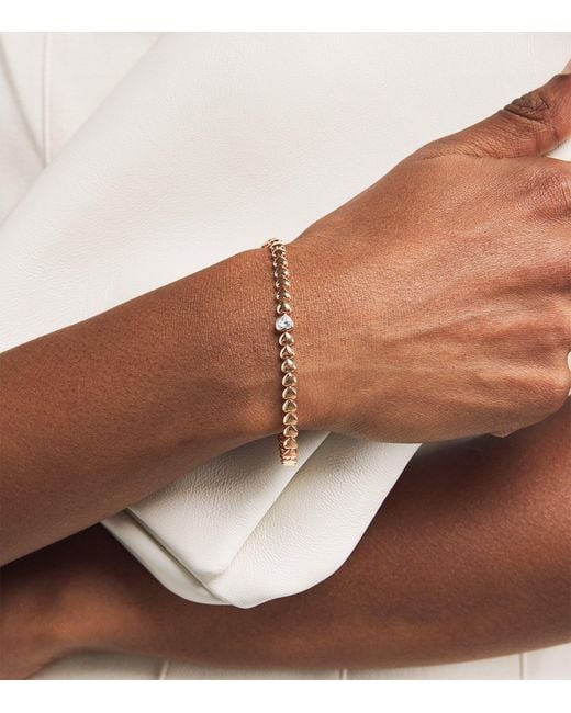 Anita Ko Natural And Diamond Heart Bracelet