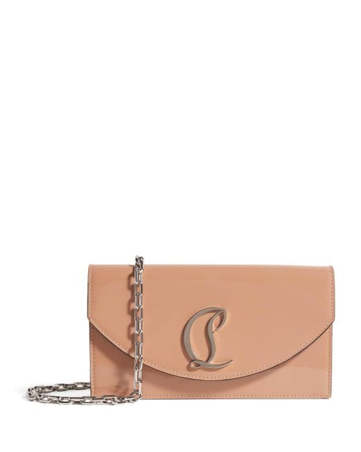 Christian Louboutin Pink Loubi54 Patent Leather Clutch Bag