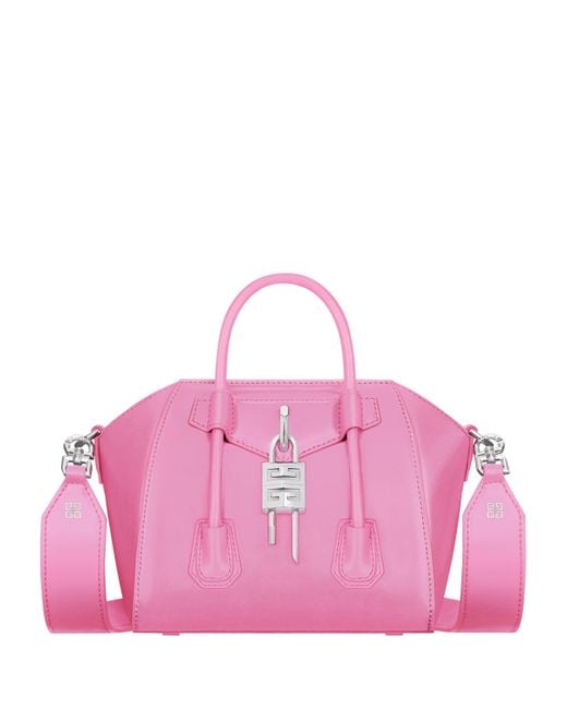Givenchy Pink Leather Antigona Lock Toy Bag
