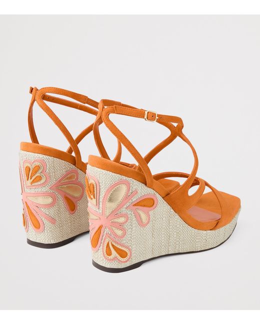 Jimmy Choo Brown Ayla 110 Suede Wedge Sandals