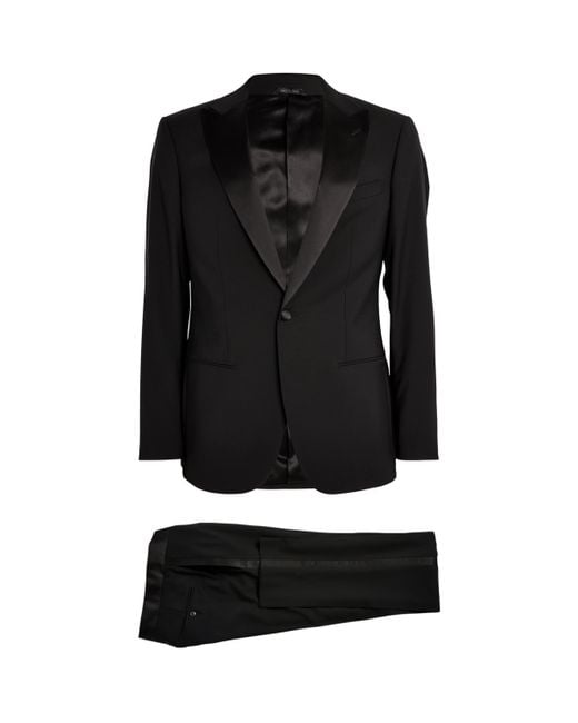 Giorgio Armani Black Virgin Wool-Silk 2-Piece Soho Tuxedo for men