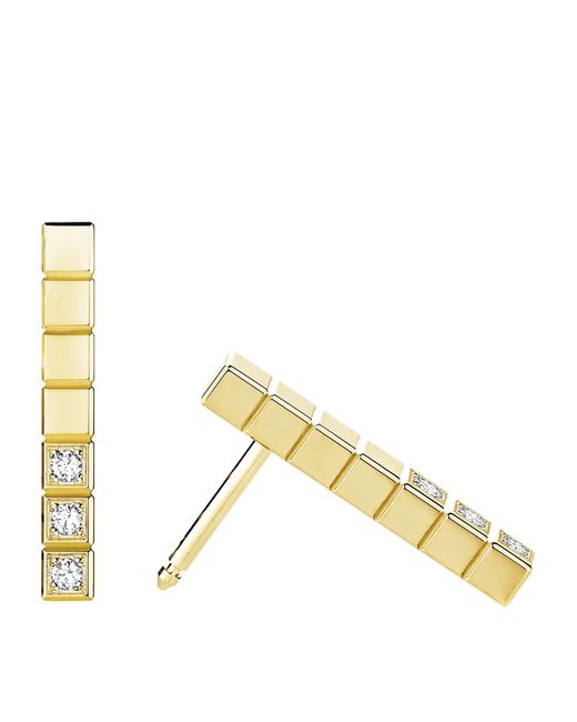 Chopard Metallic And Diamond Ice Cube Earrings