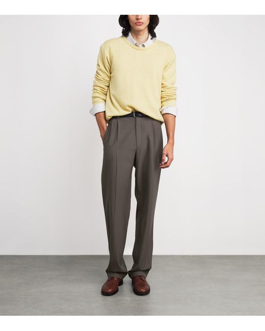 The Row Gray Tosca Wool Trousers for men