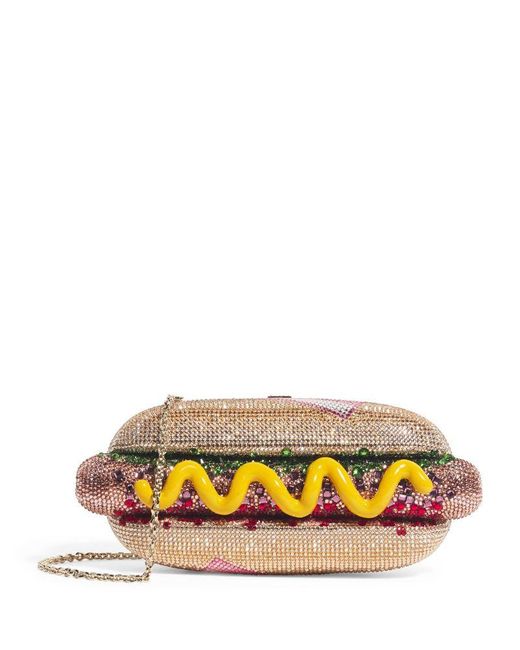 Judith Leiber Yellow Hot Dog Glizzy Clutch Bag