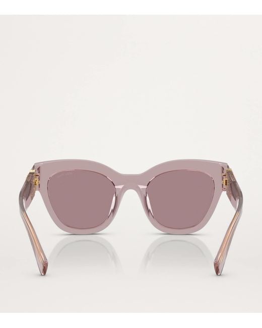 Miu Miu Pink Acetate Square Mu01Ys Sunglasses