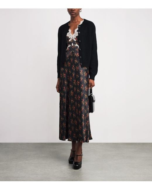 Doen Black Crystal-Button Petra Cardigan