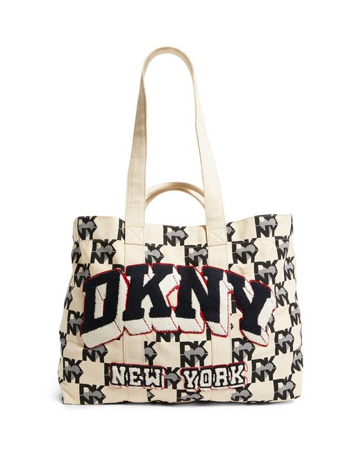 DKNY Black Canvas Heart Of Ny Tote Bag