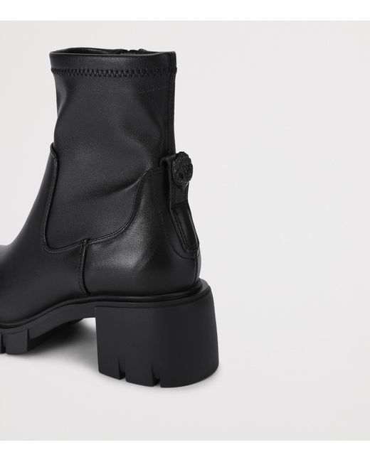 Kurt Geiger Black Leather Clarence Ankle Boots 60