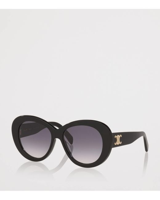 Céline Brown Acetate Triomphe Cl40317U Butterfly Sunglasses