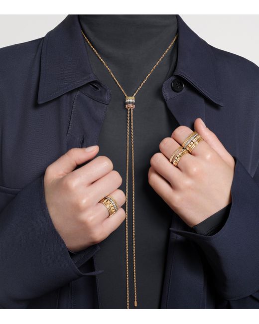 Boucheron Metallic Large And Diamond Quatre Radiant Ring