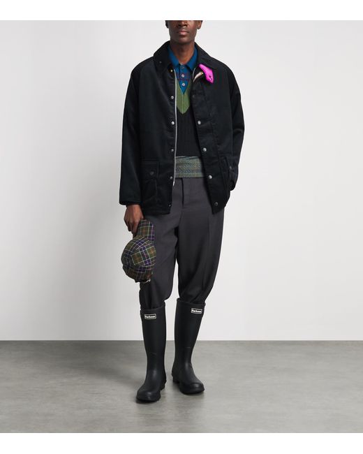 Barbour Blue X Paul Smith Corduroy Beaufort Casual Jacket for men