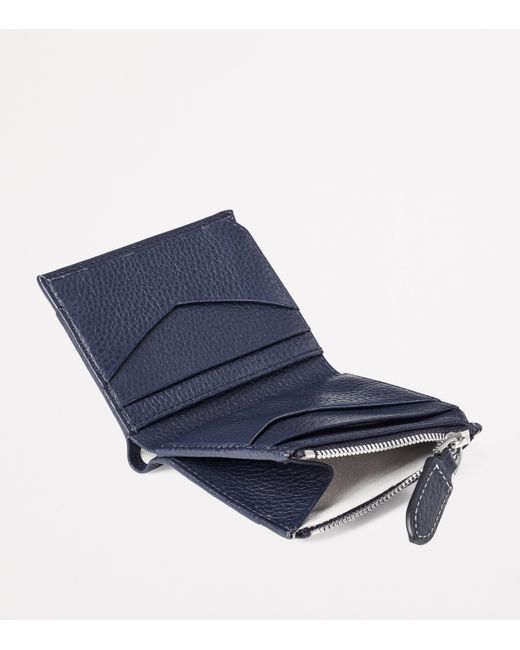 Aspinal Blue Leather Hudson Pocket Wallet