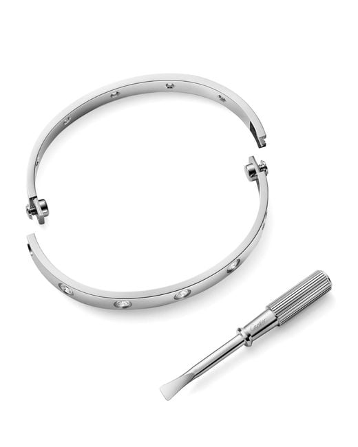 Cartier White Love Classic 10-Diamond Bracelet