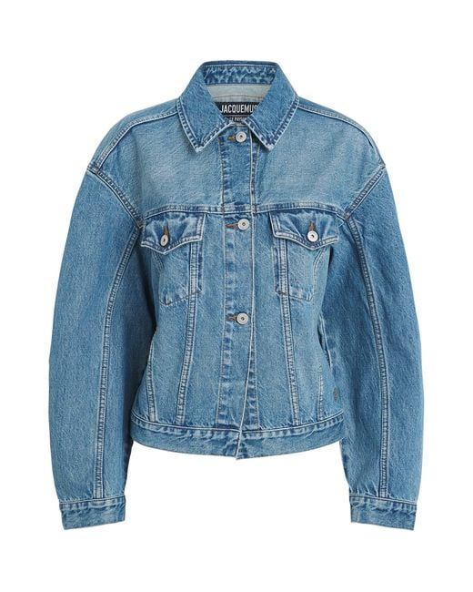 Jacquemus Blue Curved Denim Jacket