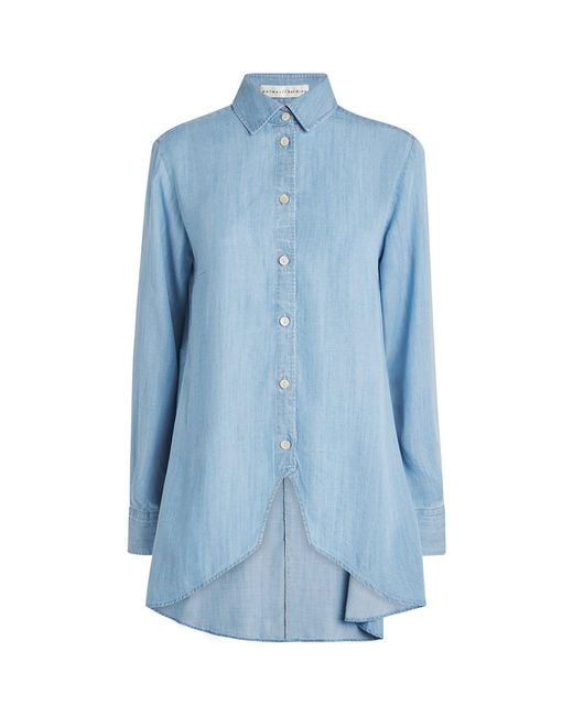 Palmer//Harding Blue Asymmetric Rhythm Shirt