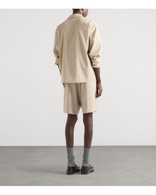 Prada Natural Cotton Zipped Shirt for men
