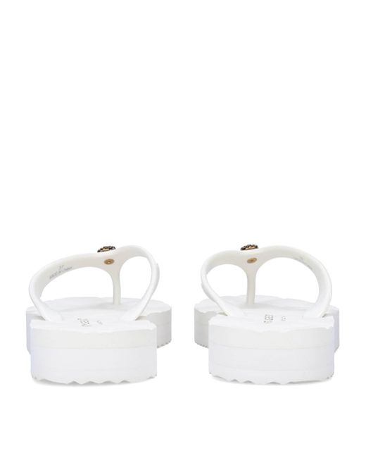 Kurt Geiger White Kensington Q Flip Flops