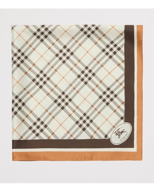 Burberry Metallic Silk Check Scarf