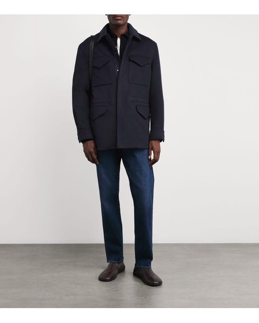 Ralph Lauren Blue Wool-Cashmere Ripley Jacket for men