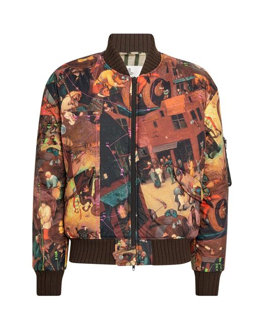 Vivienne Westwood Synthetic Renaissance Print Bomber Jacket in Brown ...