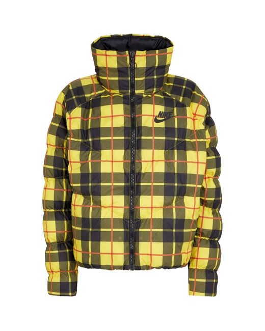 Nike Plaid Pack Fill Jacket in Yellow | Lyst Canada