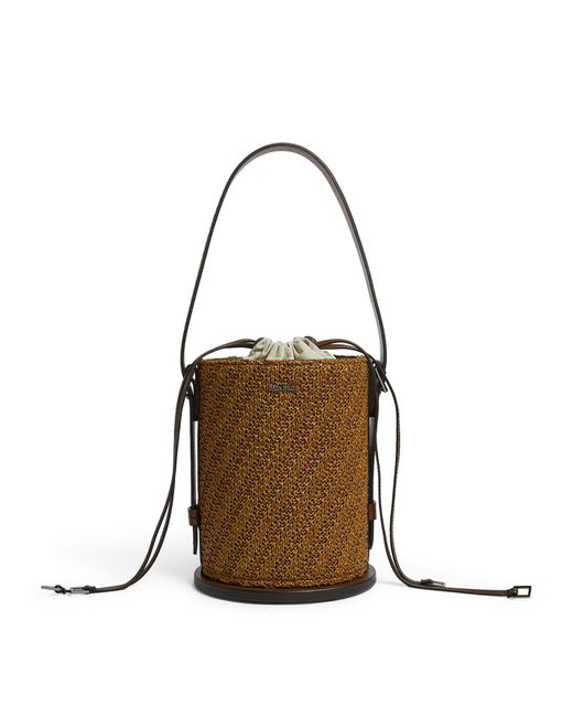 Max Mara Brown Crochet Archetipo Bucket Bag