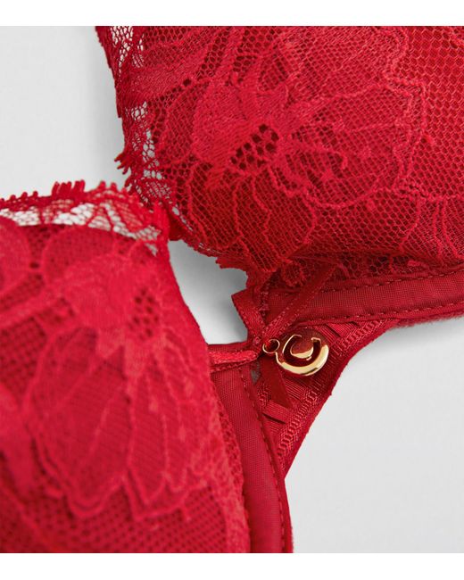 Chantelle Red Orchids Push-up Bra