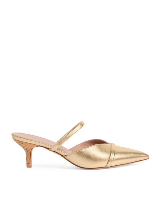 Malone Souliers Natural Nappa Leather Frankie Heeled Mule