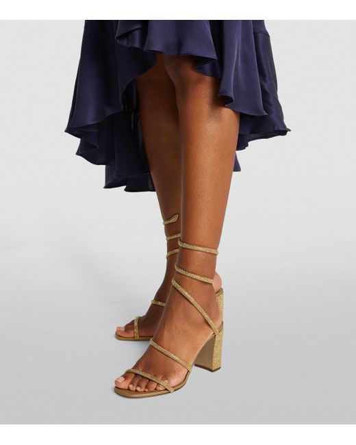 Rene Caovilla Metallic Embellished Cleo Sandals 80