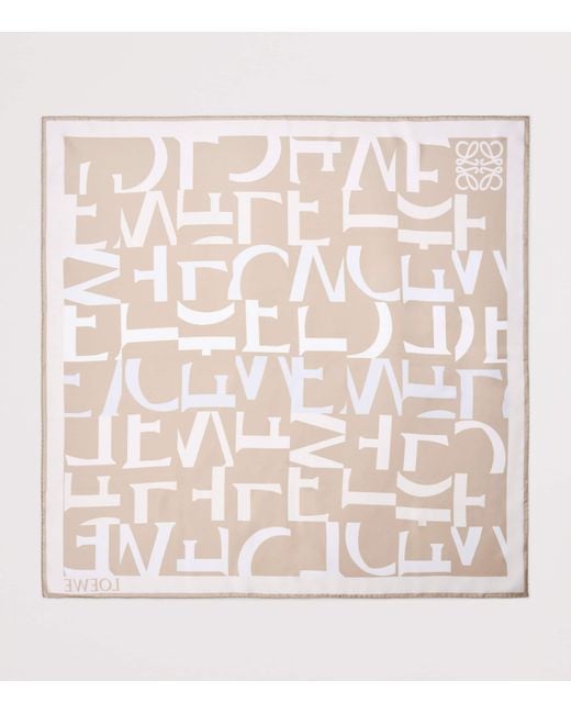 Loewe Natural Silk Twill Scarf