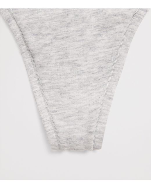 Skims White Everyday Cotton Thong