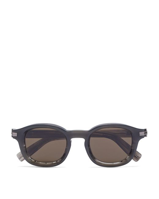 Zegna Gray Acetate Opal Grey Sunglasses for men