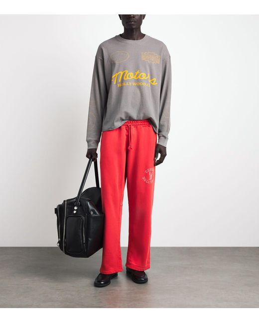 CHERRY LA Red Hollywood Parachute Straight Sweatpants for men